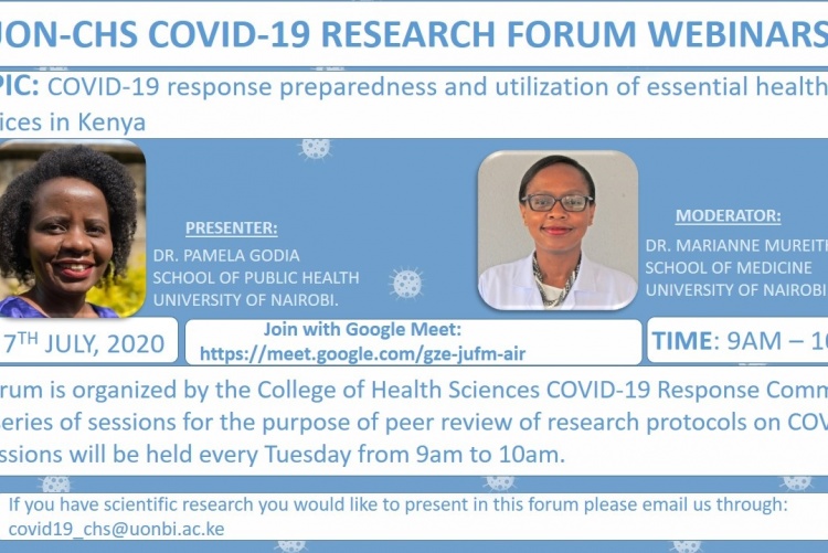 UoN-CHS COVID-19 research forum poster.