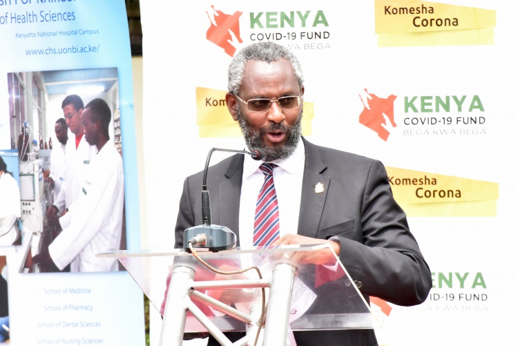 University of Nairobi Vice Chancellor, Prof. Stephen Kiama delivers his address during the event.