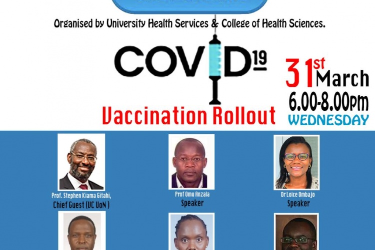 Webinar on 'The Covid-19 Vaccination Rollout' poster.