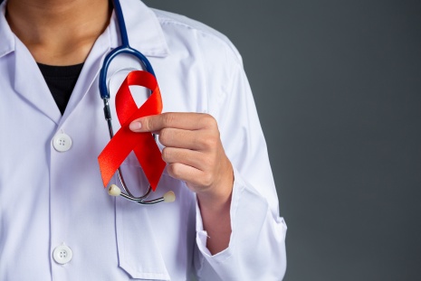 HIV/AIDS red ribbon.
