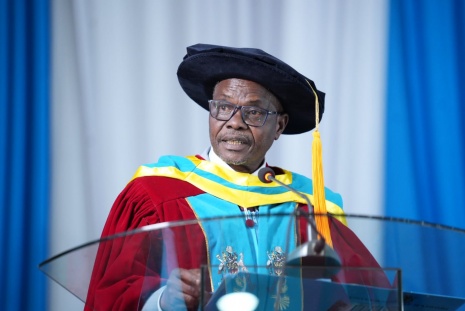VC Prof. Ayub Gitau addressing the 2026/27 First year cohort during the VC First years’ Address ceremony.