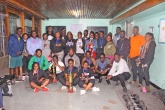 A group photo of the winning teams.