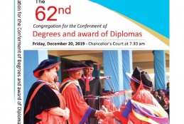 62nd University of Nairobi graduation booklet cover.