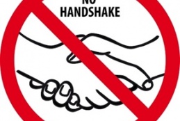 No handshake.