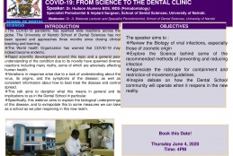  Online Webinar on COVID-19: From Science to the Dental Clinic 