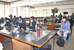 Biometric registration of first year students admitted to the College of Health Sciences.