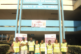 UoN-FHS student volunteers for the Roaming Blood Donation drive.