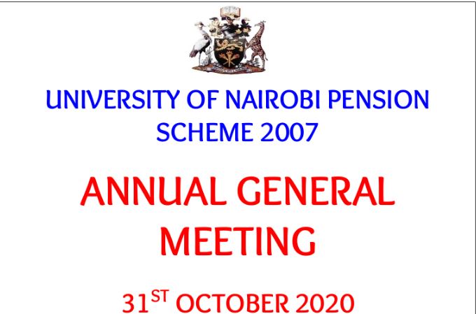 UoN Pension Annual General Meeting - 31st October 2020