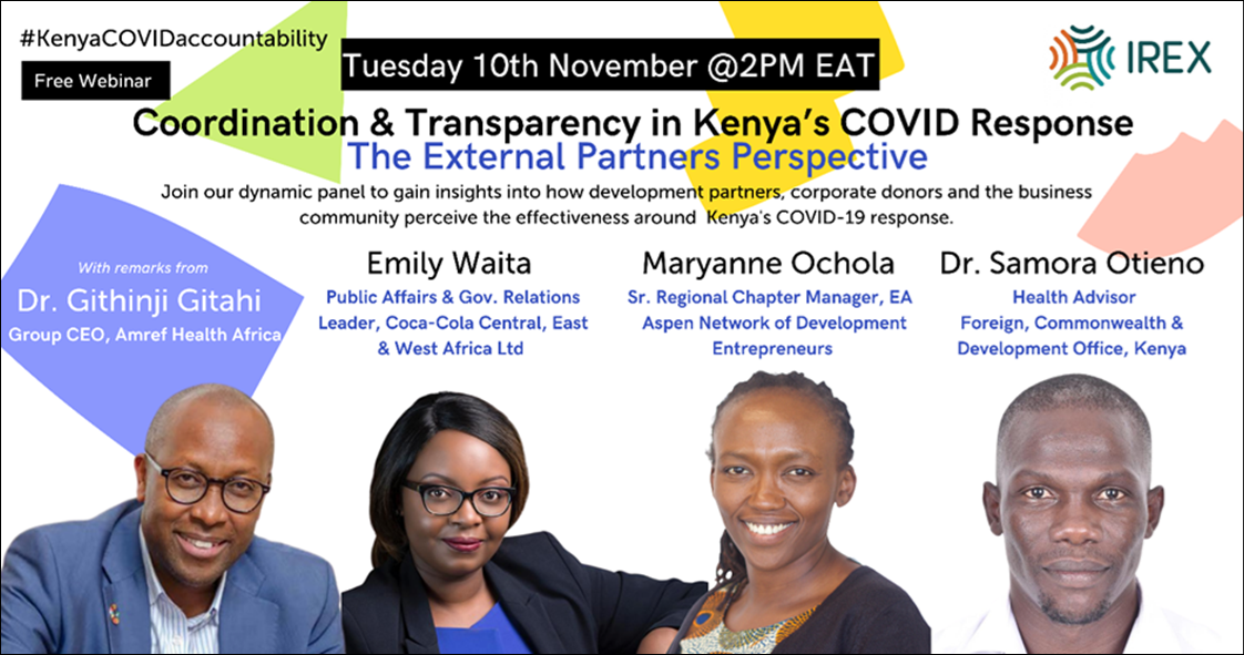  Webinar Invitation: Coordination and Transparency in Kenya’s COVID – 19 Response - The External Partners Perspective