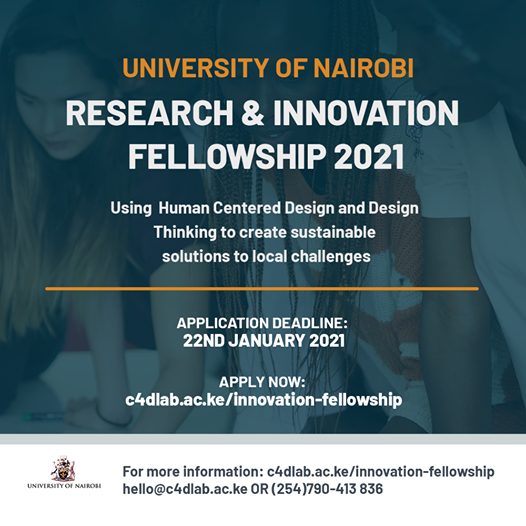 Call for 2021 University of Nairobi Research and Innovation Fellowship now open