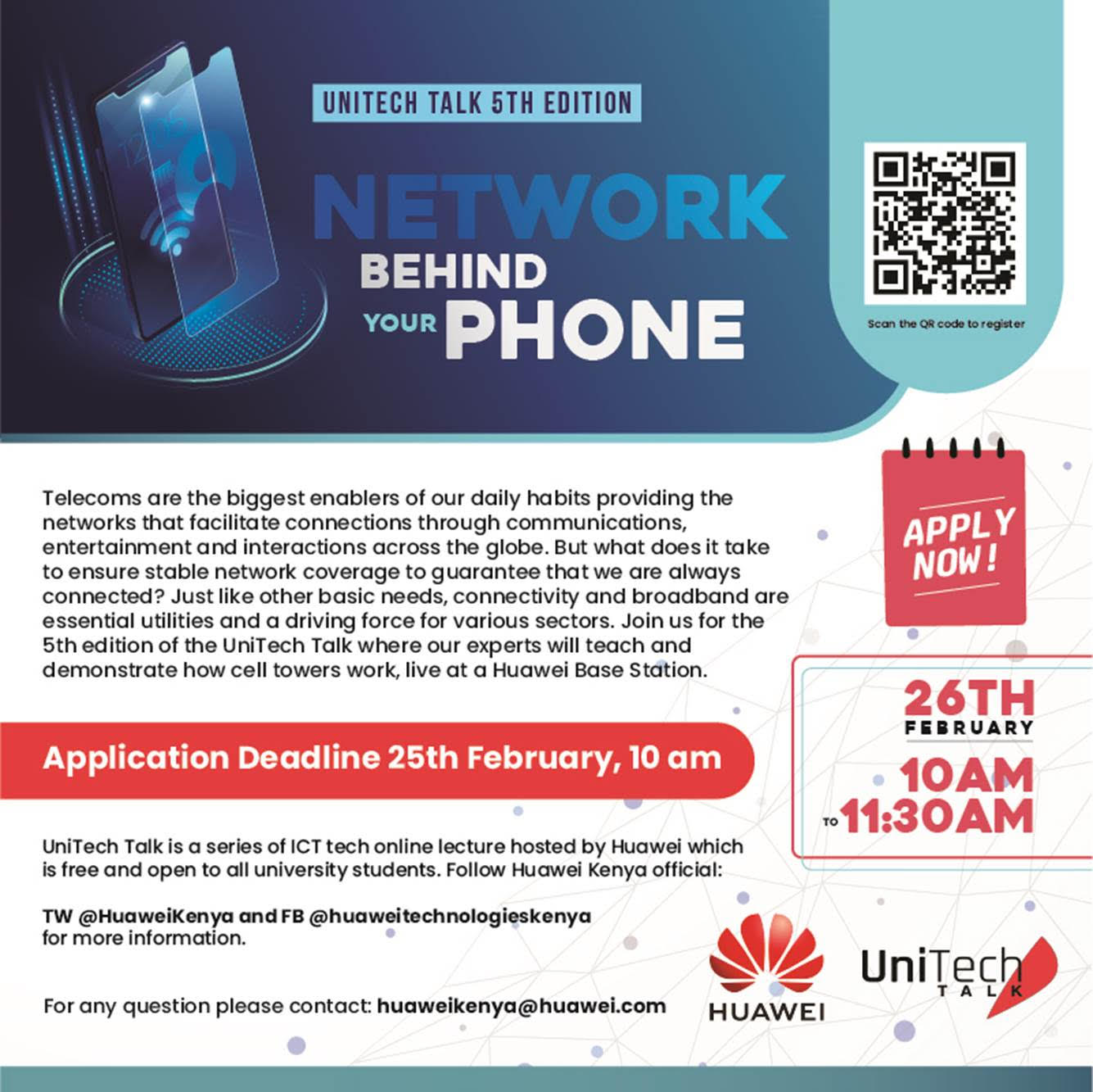 Invitation to Huawei UniTech Talk 5th Edition