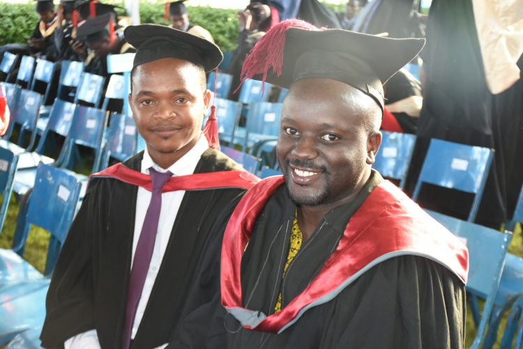 Graduands pose for a photo during the 62nd UoN graduation ceremony.