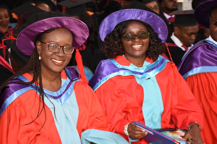 Awarding of PhD during 62nd UoN graduation.