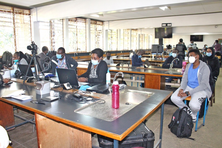 Biometric registration of first year students admitted to the College of Health Sciences.