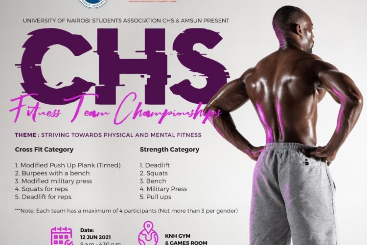 CHS fitness team championships poster.