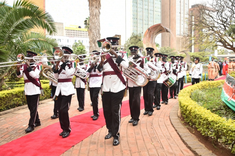 The band leading the procession 