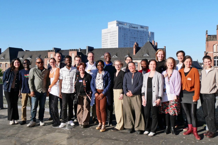 A group photo of a delegation from the Faculty of Health Sciences led by Dean, Prof. Daniel Ojuka and their hosts in Berlin.