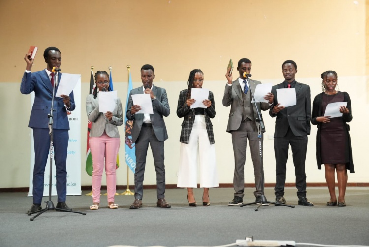 Team Spensa during the swearing-in ceremony.