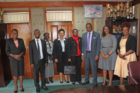 The Faculty of Health Sciences Dean Prof. George Osanjo hosts the High Commissioner, Botswana Embassy. 