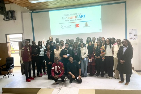 Global heart alumni and volunteers with FHS medical students after the session.