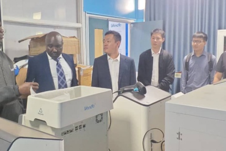 FHS Dean Prof Daniel Ojuka with the delegation from Wondfo Biotech and UoN-FHS.