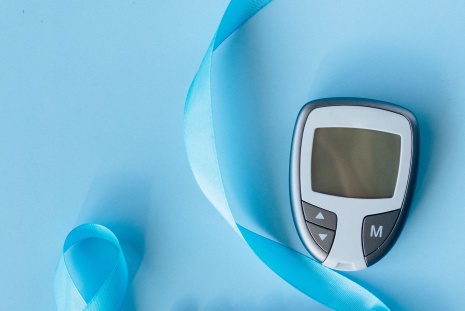 Snapshot of Diabetes awareness ribbon.