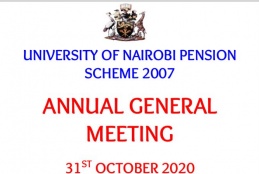 UoN Pension Annual General Meeting - 31st October 2020