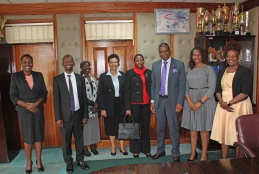 The Faculty of Health Sciences Dean Prof. George Osanjo hosts the High Commissioner, Botswana Embassy. 