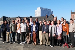 A group photo of a delegation from the Faculty of Health Sciences led by Dean, Prof. Daniel Ojuka and their hosts in Berlin.