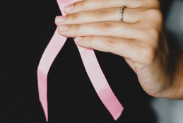 Breast cancer ribbon.